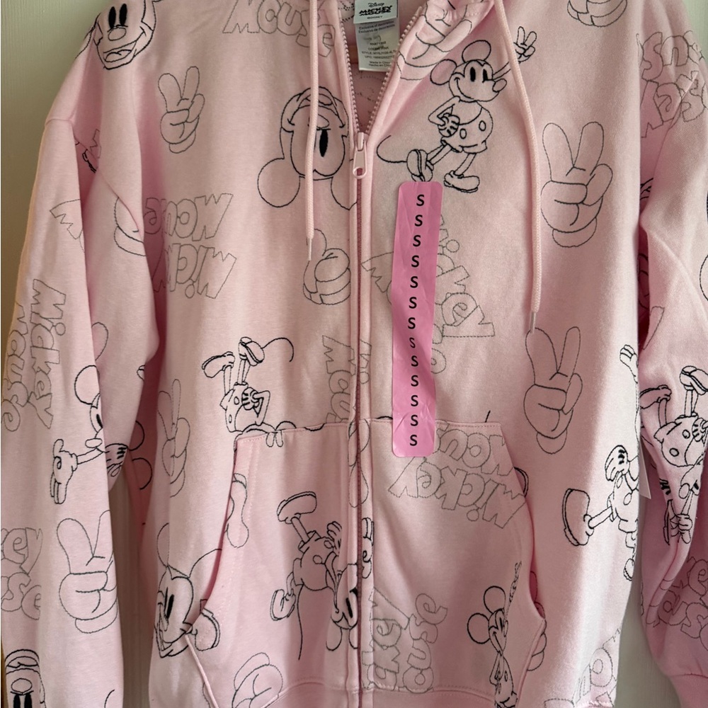 Disney Mickey Mouse Pink Zip-Up Hoodie